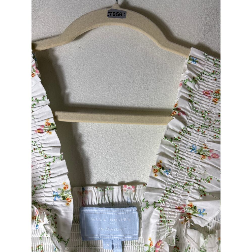 Hill House The Nap Dress White Bouquet Cotton Maxi Dress Sz S - Picture 4 of 4